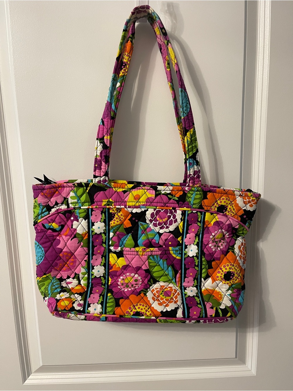 Vera Bradley Quilted Floral Tote Bag in Purple Multi VaVa Bloom